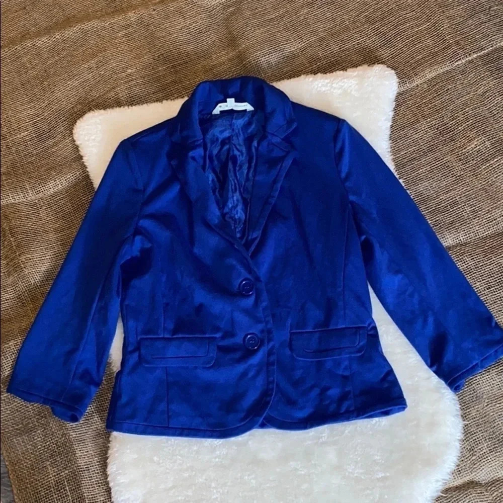 🎉HP💙Cleo petites ocean blue  blazer Petite Small - Picture 3 of 16
